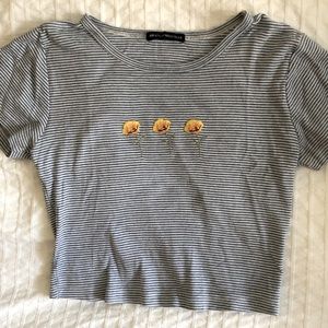 Brandy Melville striped floral top